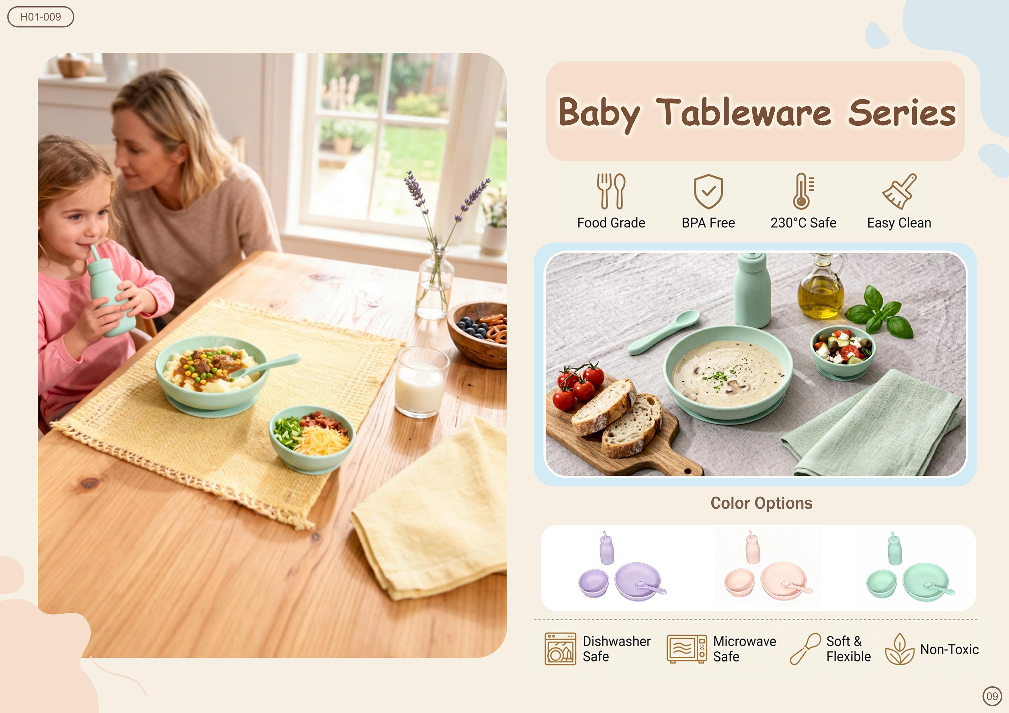 Baby Tableware Series — Bowl & Bottle Set