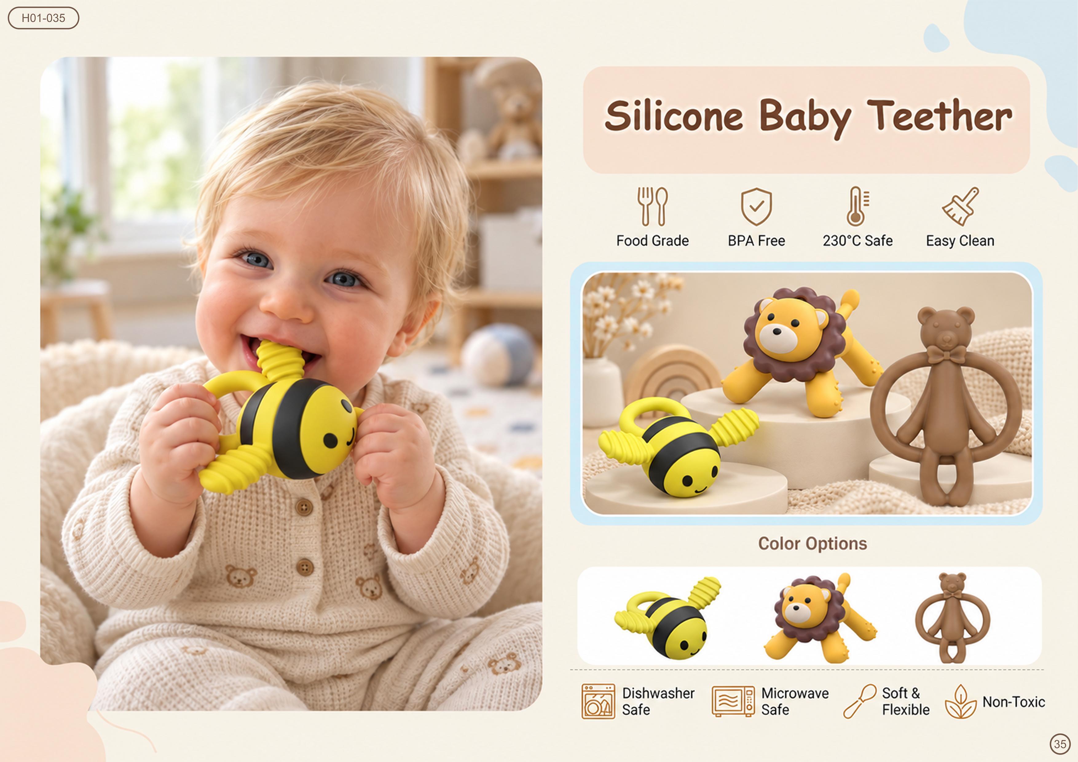 Silicone Baby Teether — Rattle Friends
